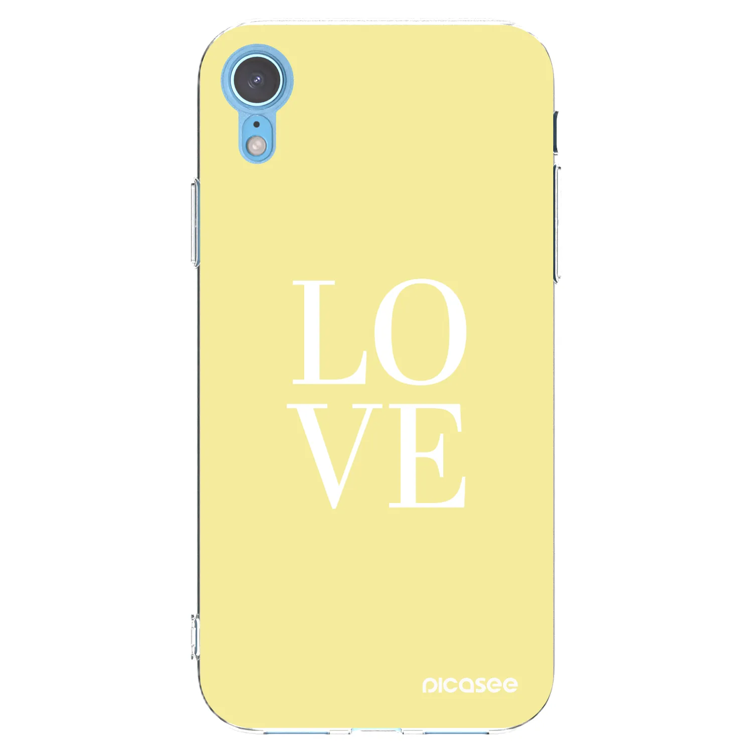 Picasee silikonski prozorni ovitek za Apple iPhone XR - Love