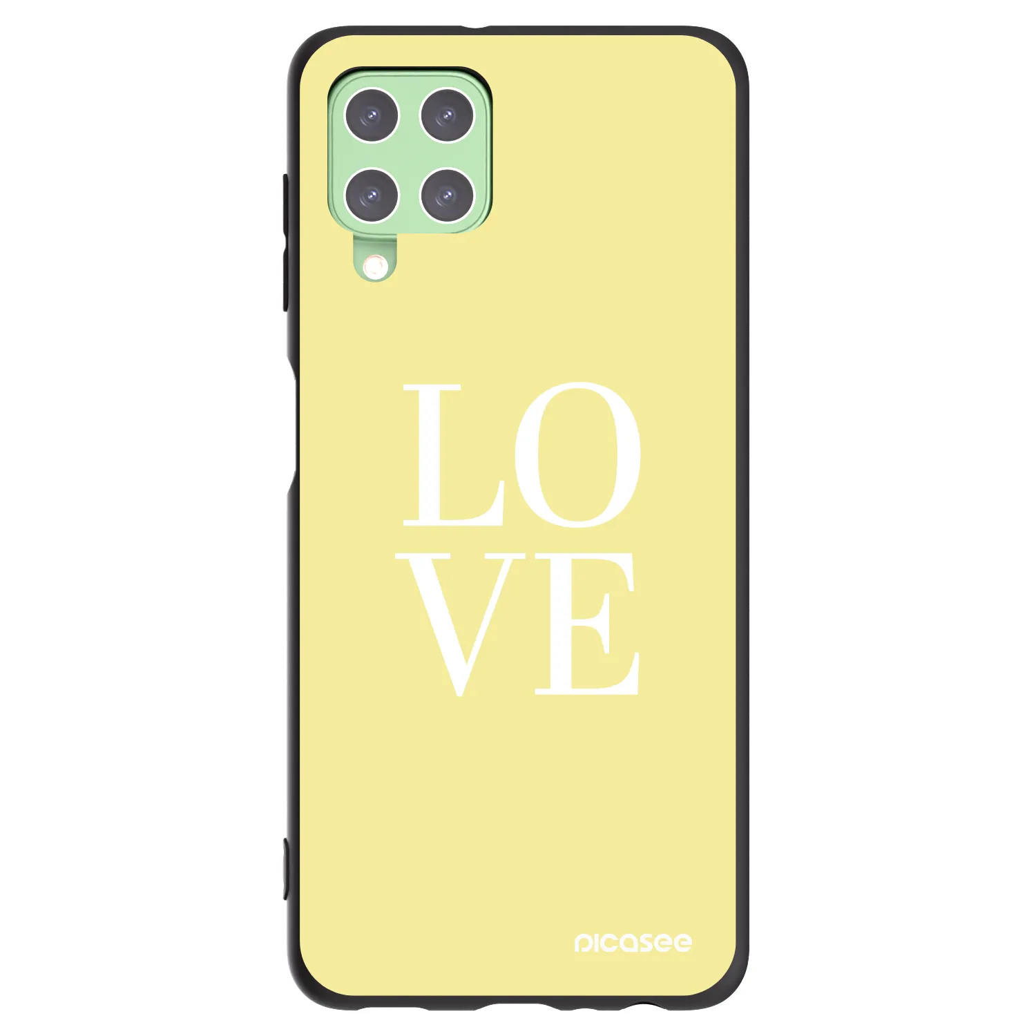 Picasee silikonski črni ovitek za Samsung Galaxy A22 A225F 4G - Love