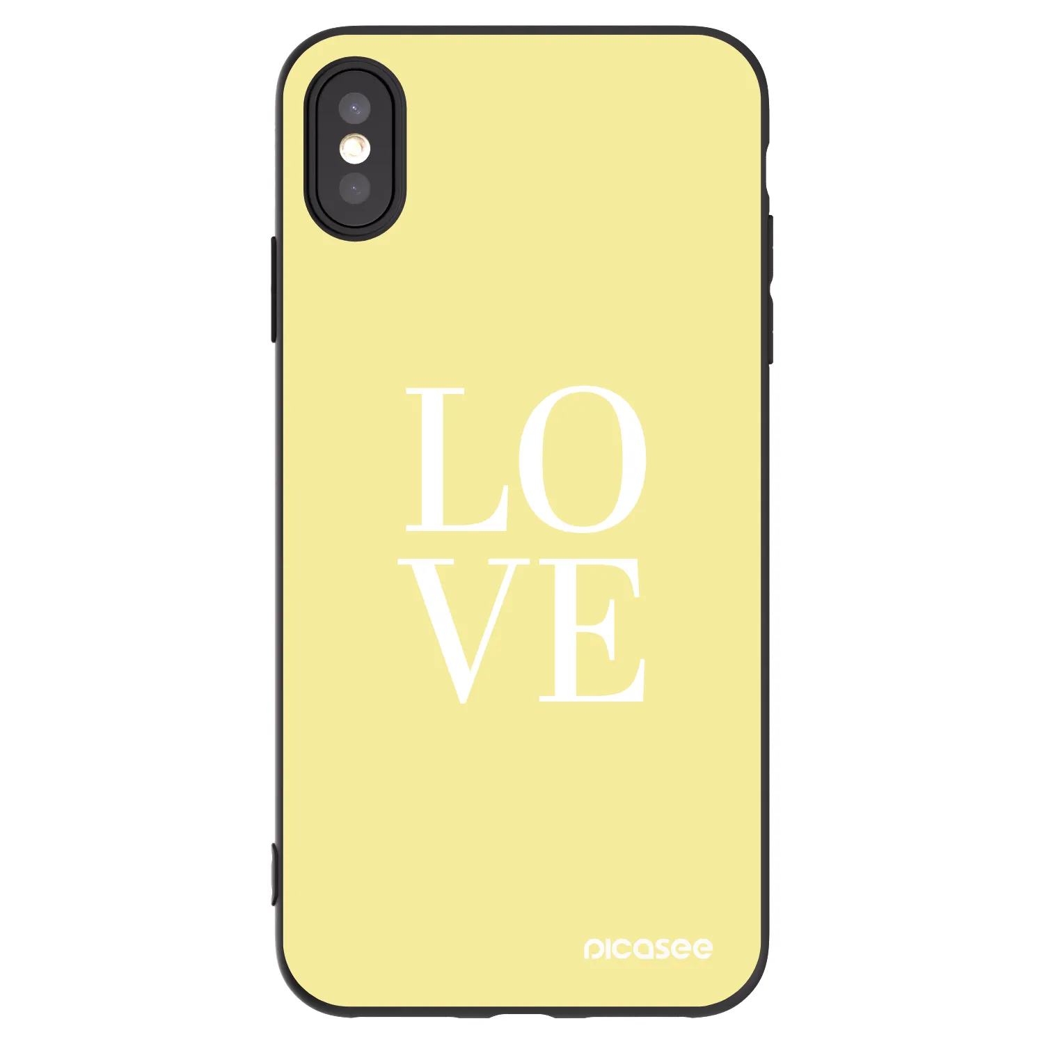 Picasee silikonski črni ovitek za Apple iPhone XS Max - Love