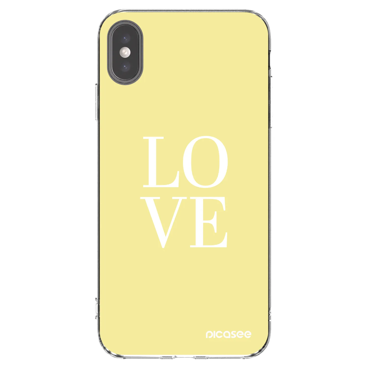 Picasee silikonski prozorni ovitek za Apple iPhone XS Max - Love
