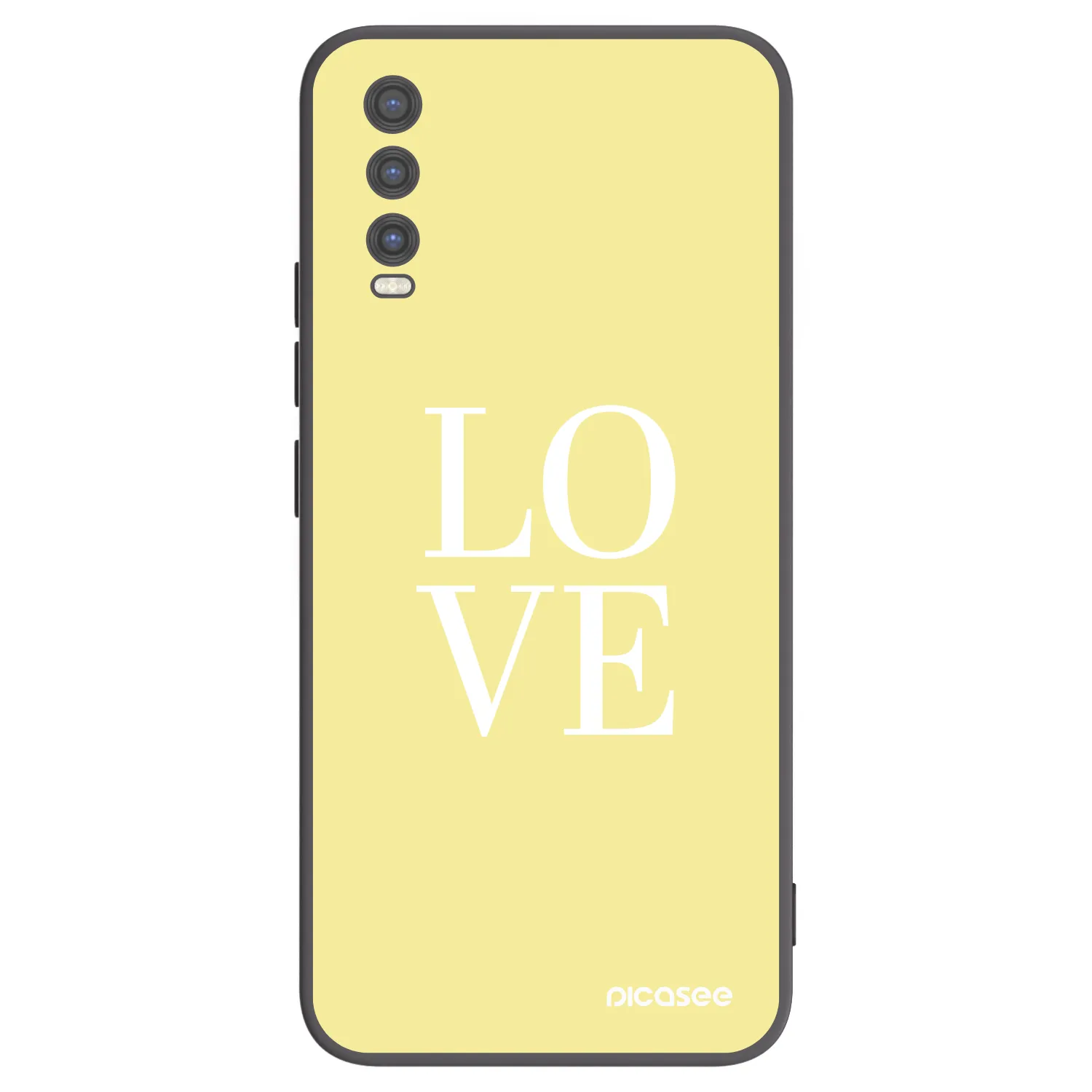 Picasee silikonski črni ovitek za Vivo Y20s - Love