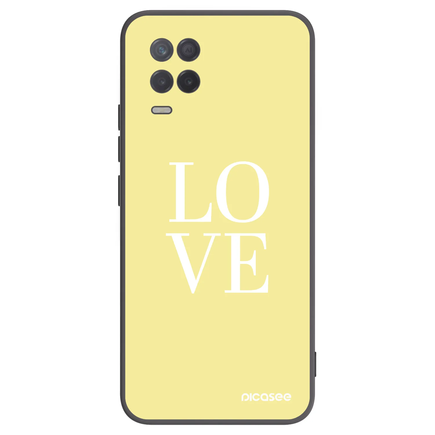 Picasee silikonski črni ovitek za Realme 8 5G - Love