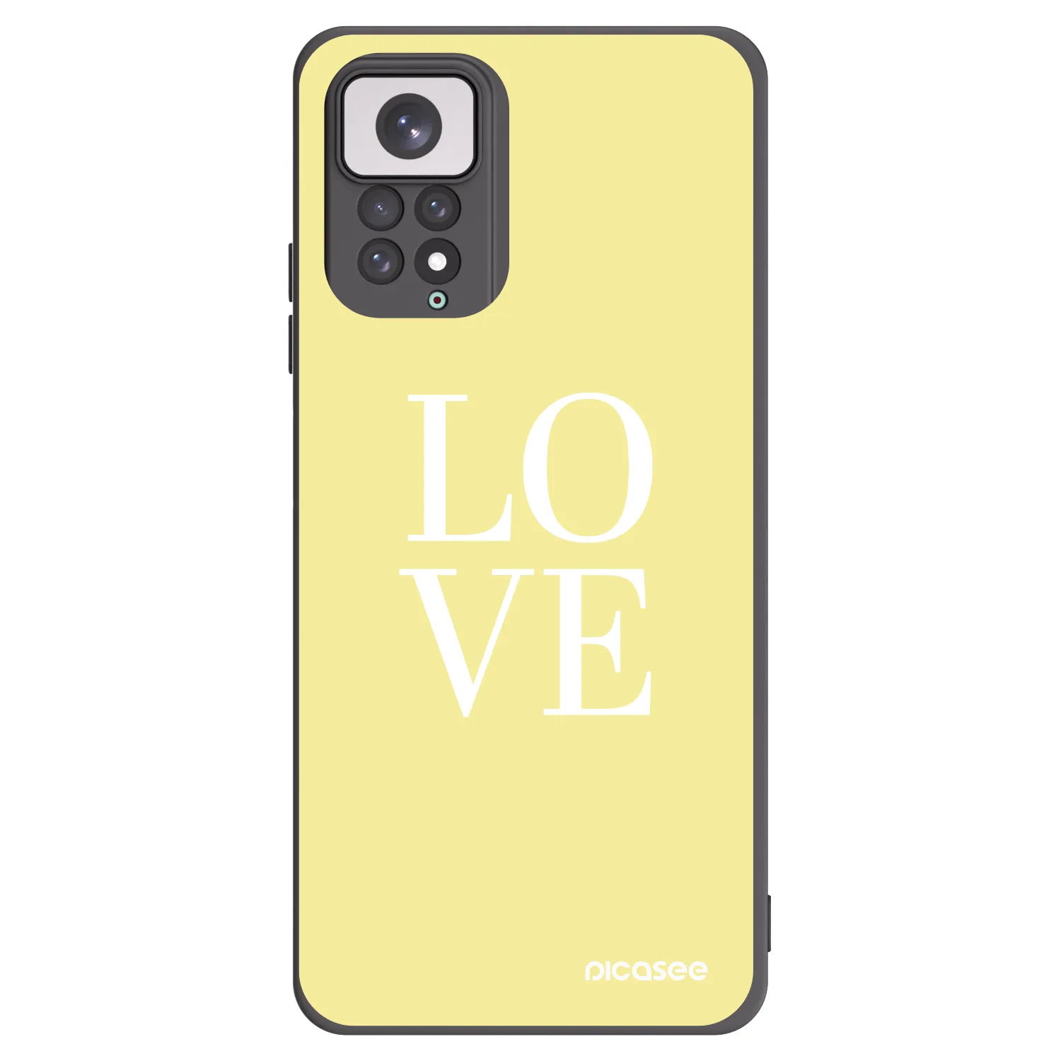 Picasee silikonski črni ovitek za Xiaomi Redmi Note 11 - Love