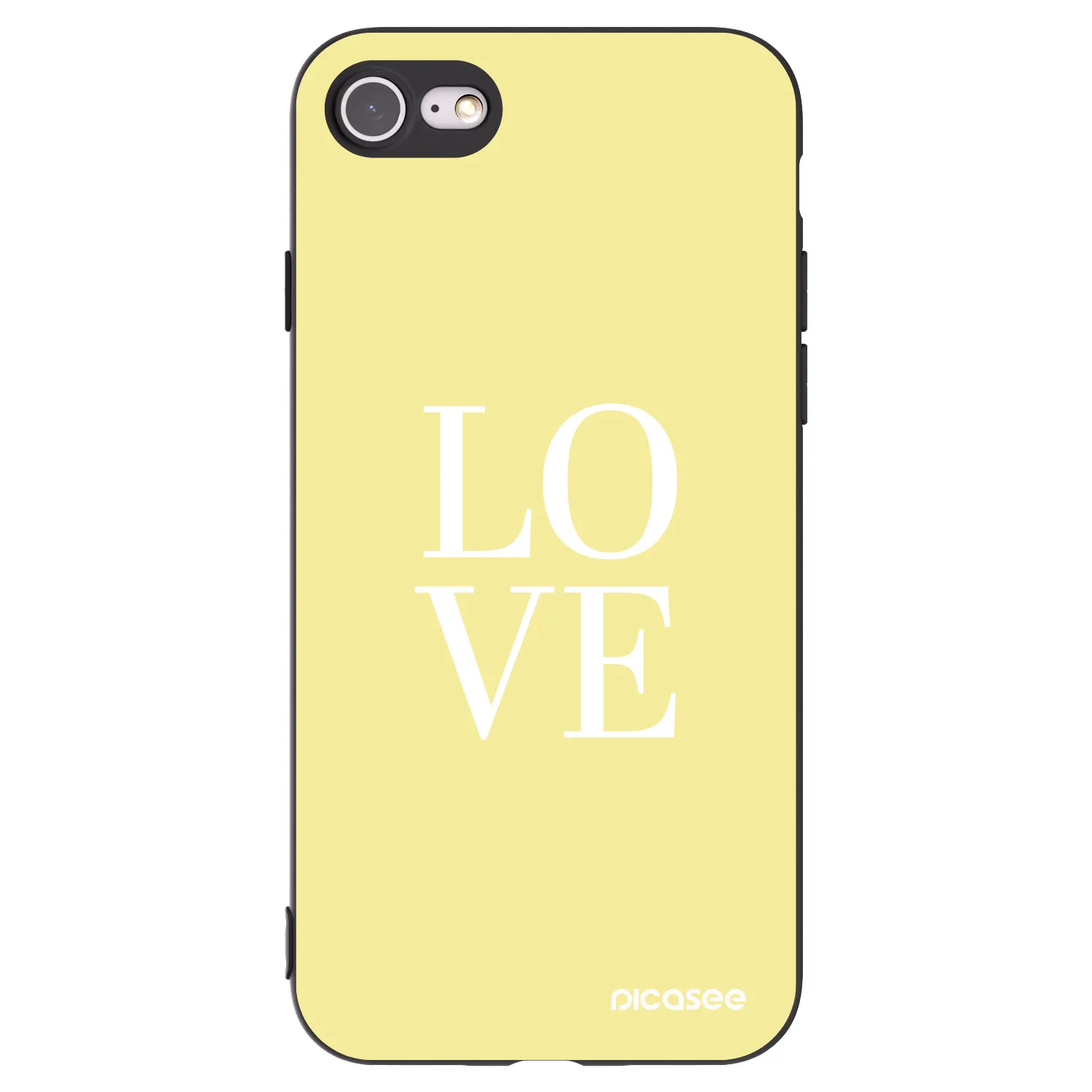 Picasee silikonski črni ovitek za Apple iPhone SE 2022 - Love