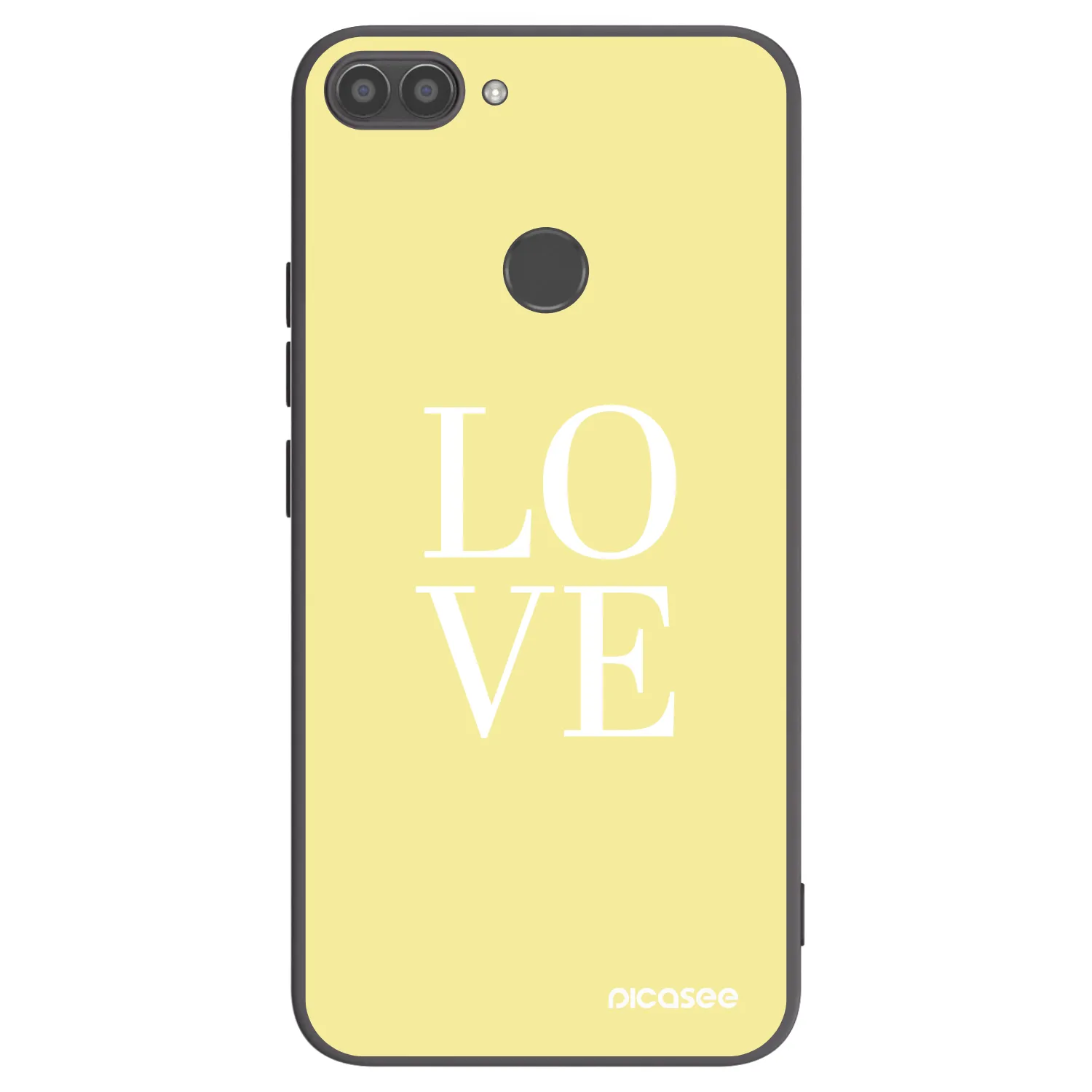 Picasee silikonski črni ovitek za Huawei P Smart - Love