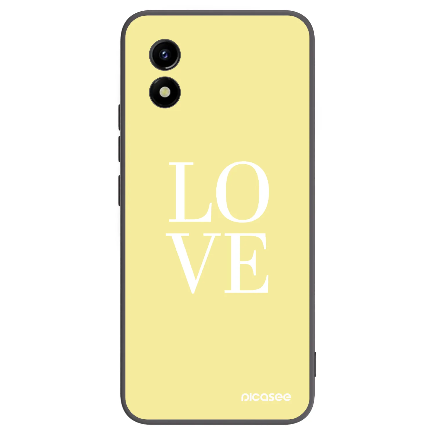 Picasee silikonski črni ovitek za Vivo Y01 - Love