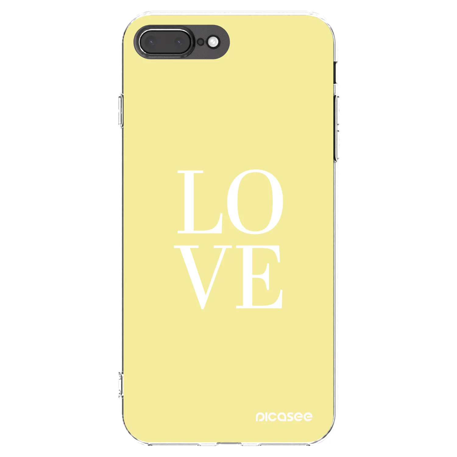 Picasee silikonski prozorni ovitek za Apple iPhone 8 Plus - Love