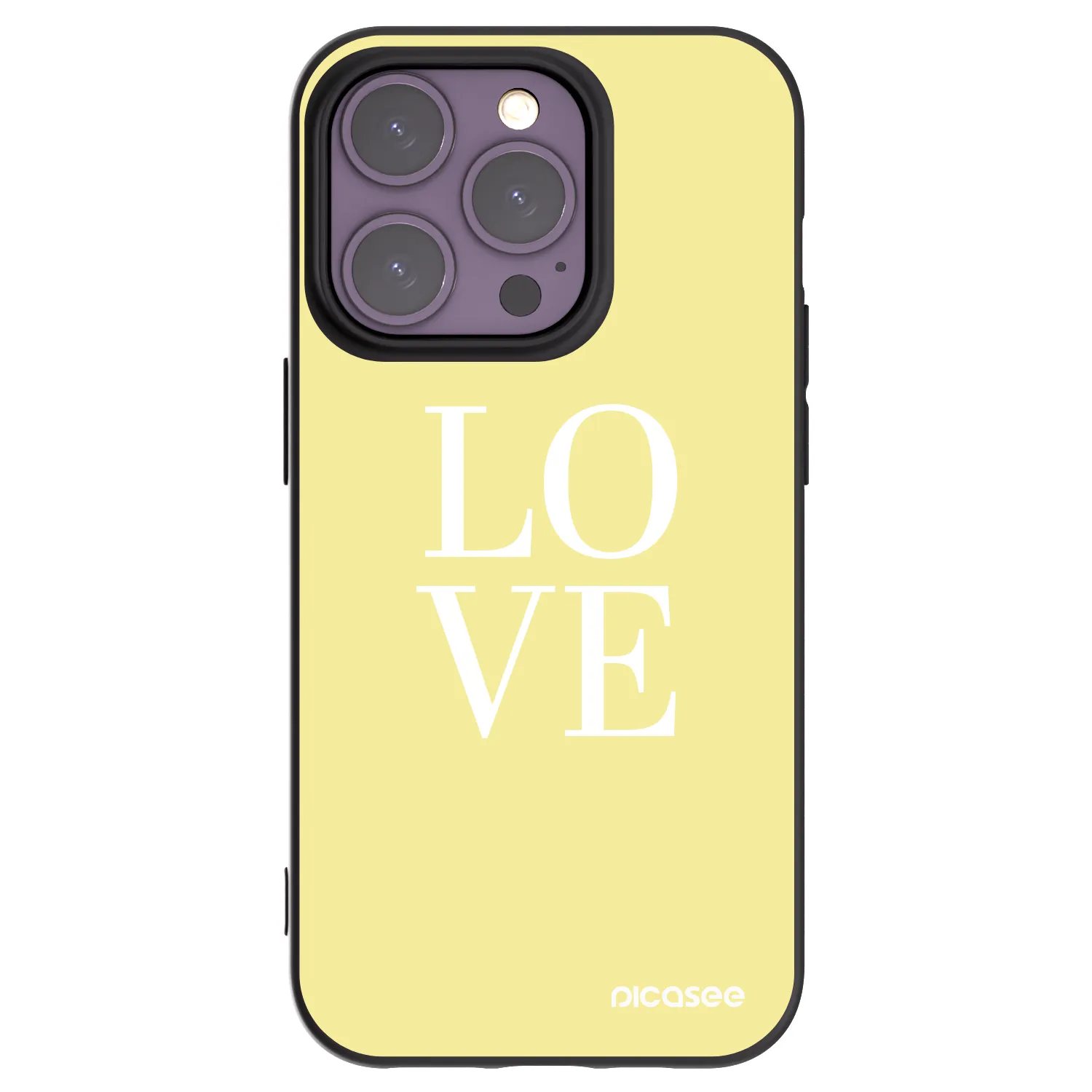 Picasee silikonski črni ovitek za Apple iPhone 14 Pro - Love