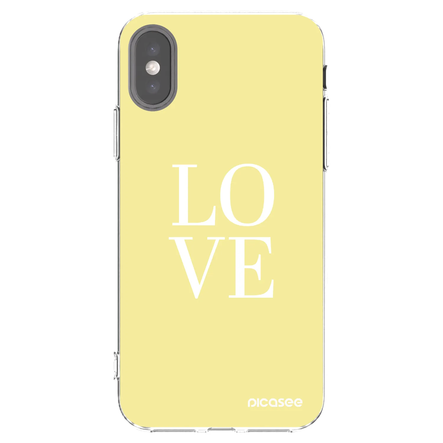 Picasee silikonski prozorni ovitek za Apple iPhone X/XS - Love
