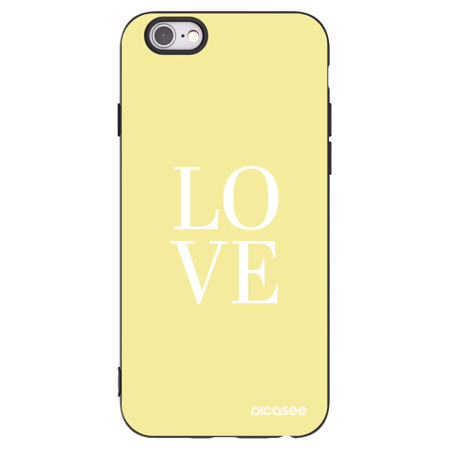 Picasee silikonski črni ovitek za Apple iPhone 6/6S - Love