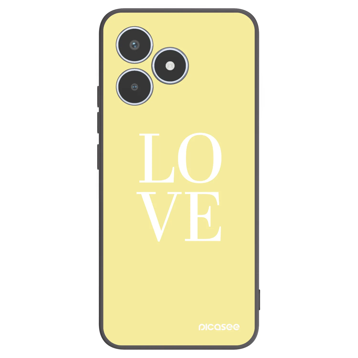 Picasee silikonski črni ovitek za Realme C53 - Love