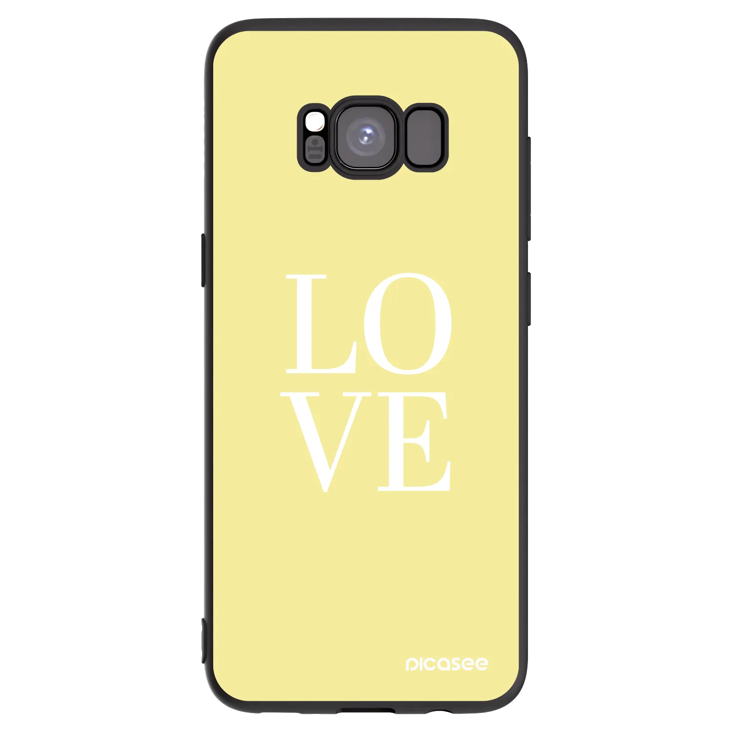 Picasee silikonski črni ovitek za Samsung Galaxy S8 G950F - Love
