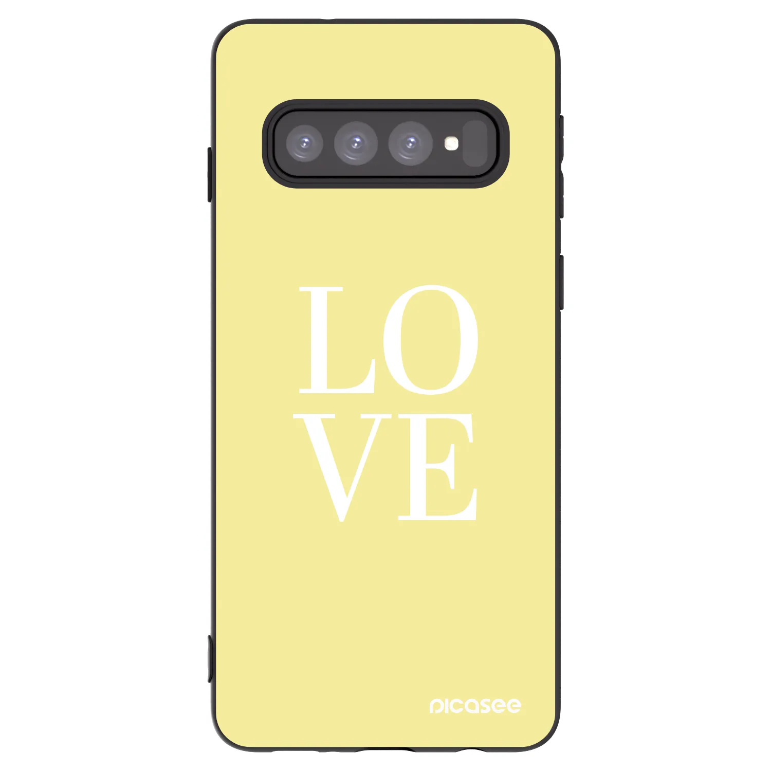 Picasee silikonski črni ovitek za Samsung Galaxy S10 G973 - Love