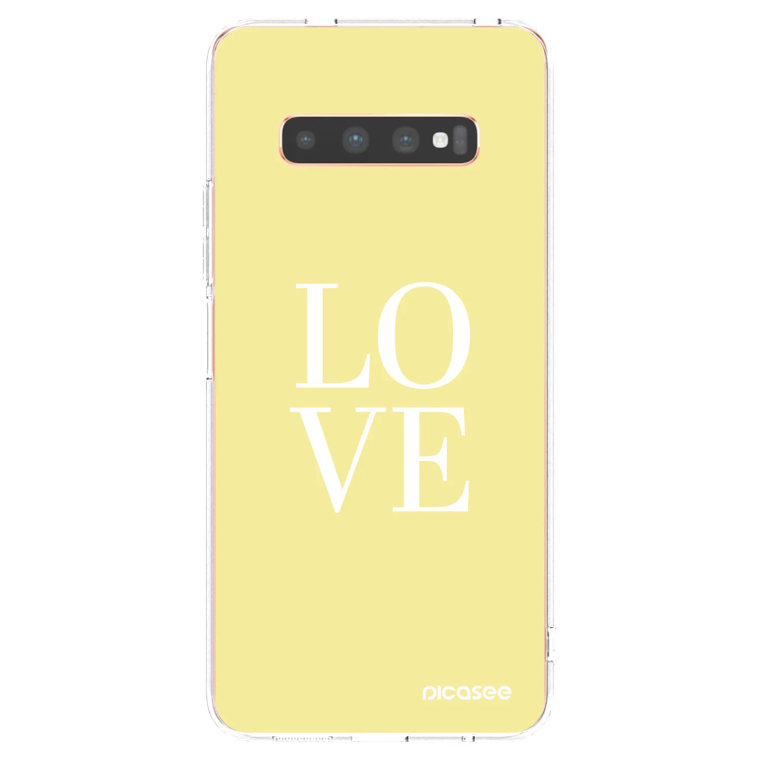 Picasee silikonski prozorni ovitek za Samsung Galaxy S10 Plus G975 - Love