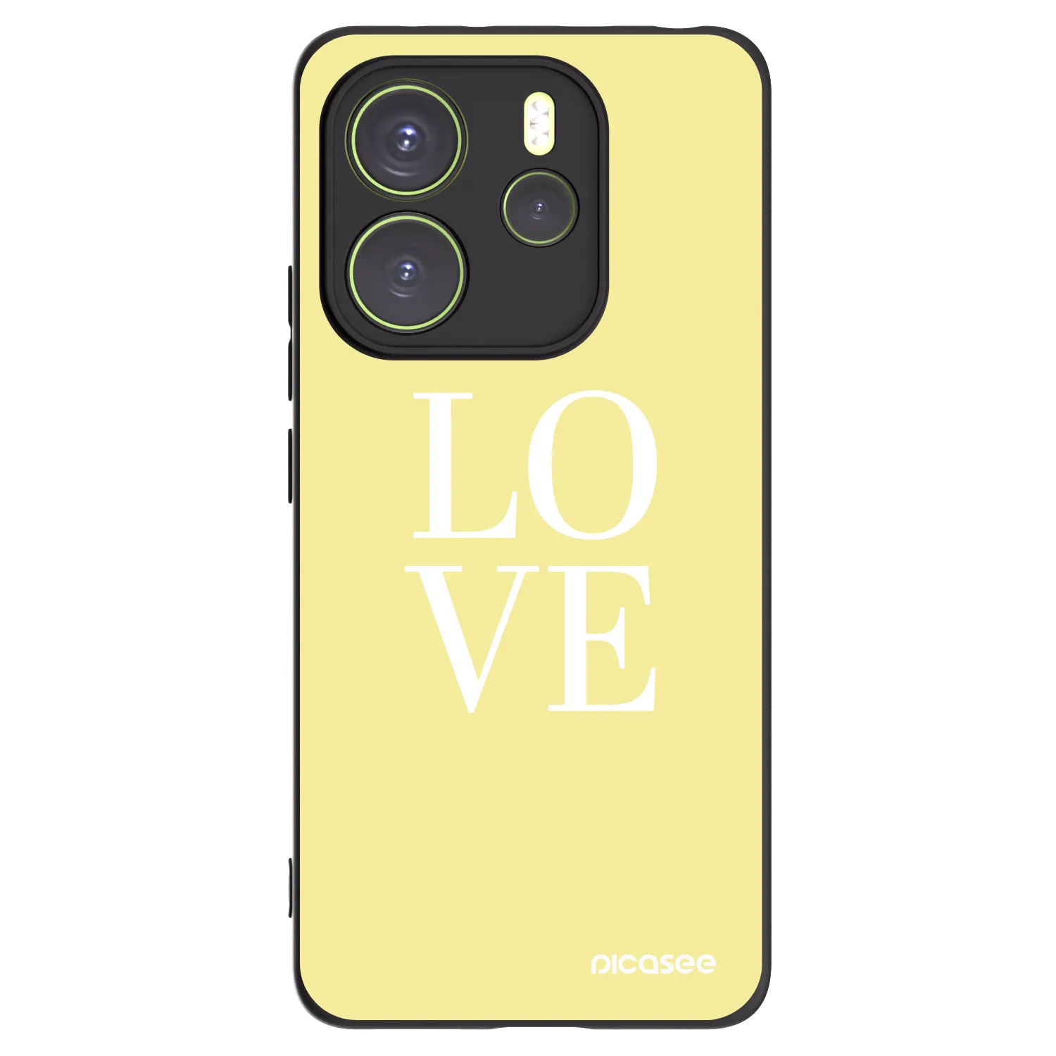 Picasee silikonski črni ovitek za Xiaomi Redmi Note 14 4G - Love