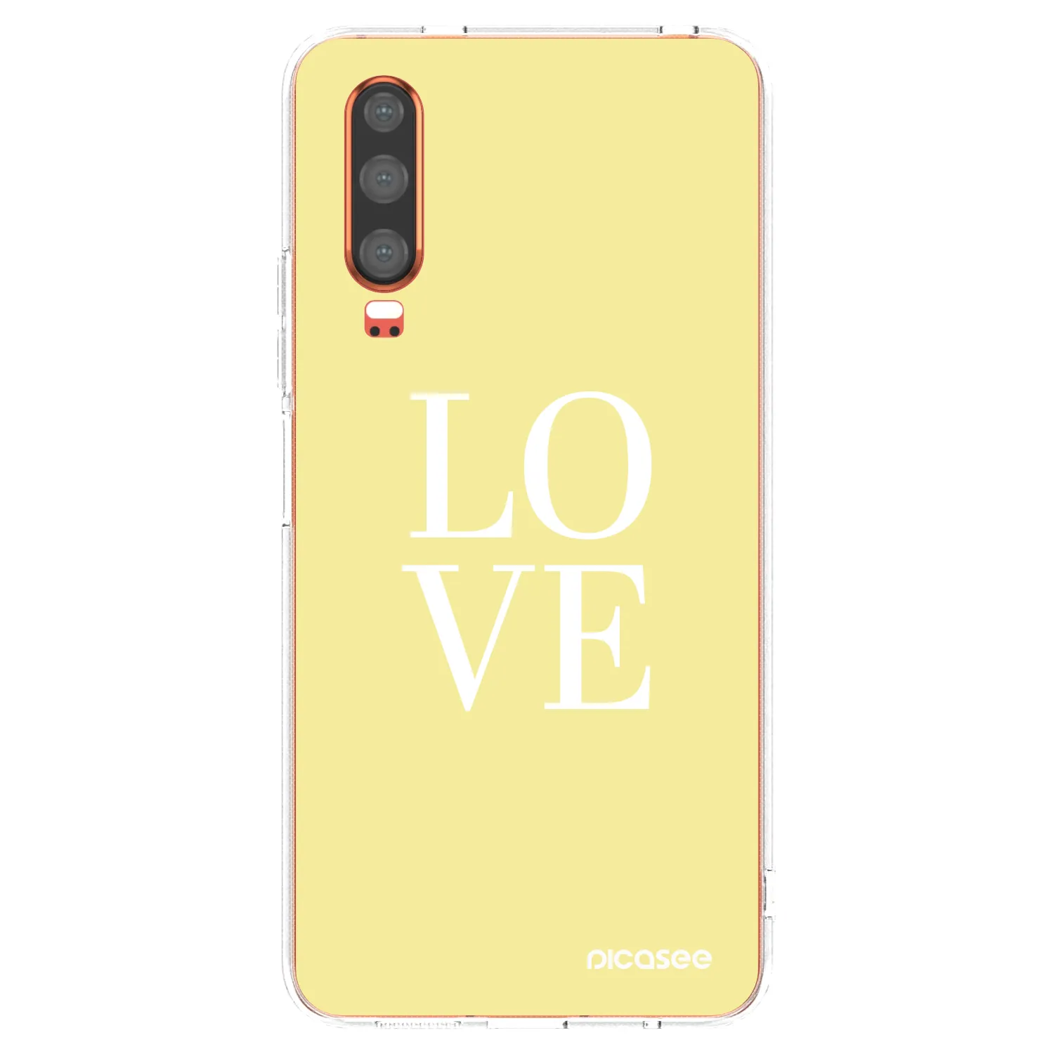 Picasee silikonski prozorni ovitek za Huawei P30 - Love