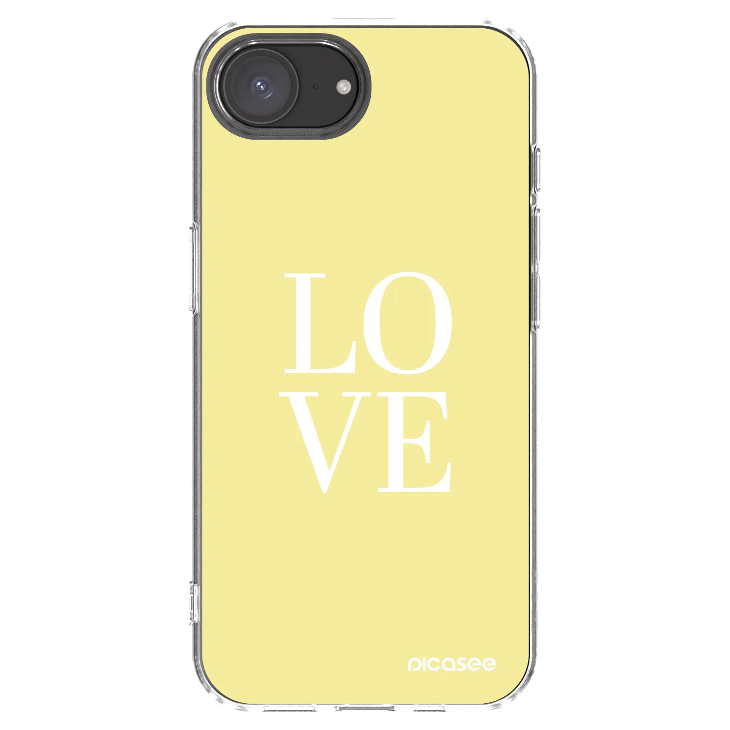 Picasee silikonski prozorni ovitek za Apple iPhone 17e - Love