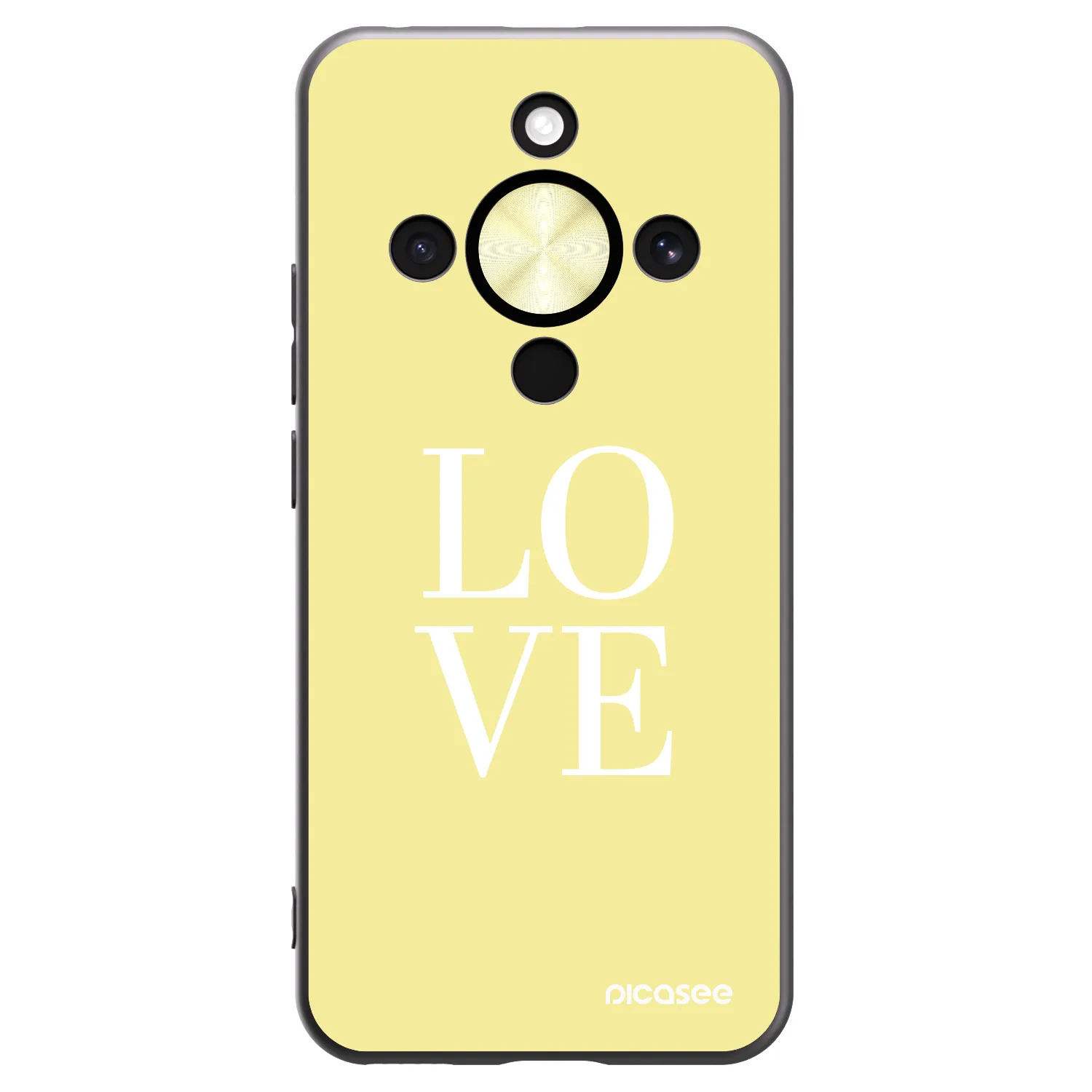 Picasee silikonski črni ovitek za Honor Magic8 Lite 5G - Love