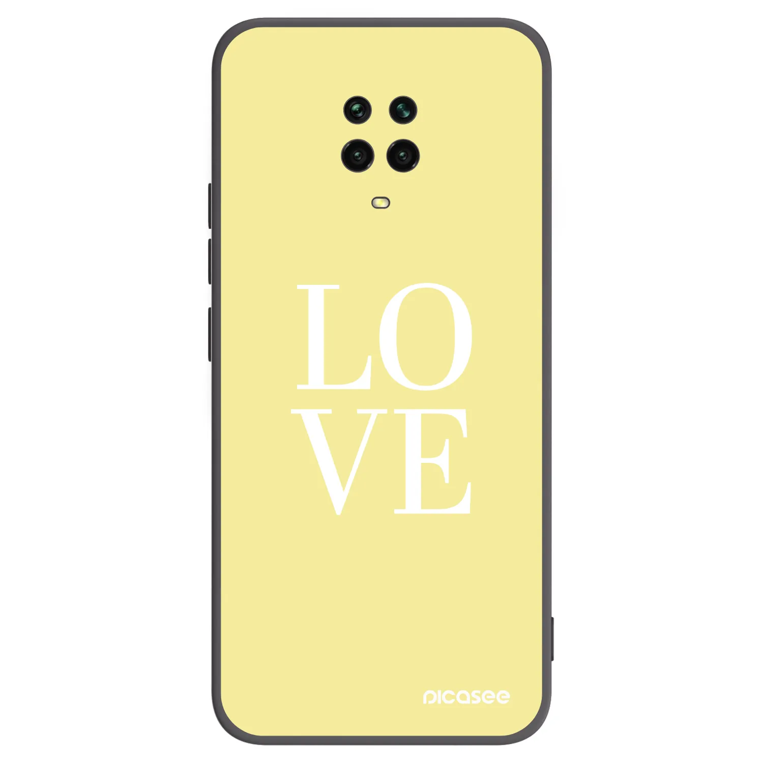 Picasee silikonski črni ovitek za Xiaomi Redmi Note 9 Pro - Love