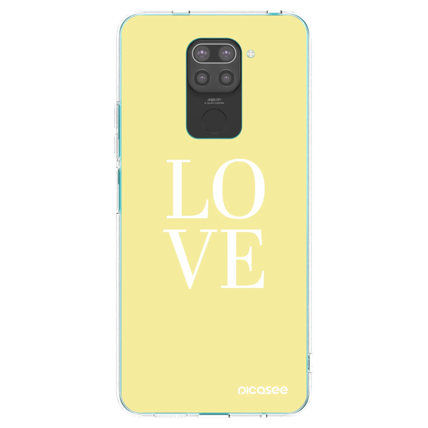 Picasee silikonski črni ovitek za Xiaomi Redmi Note 9 - Love