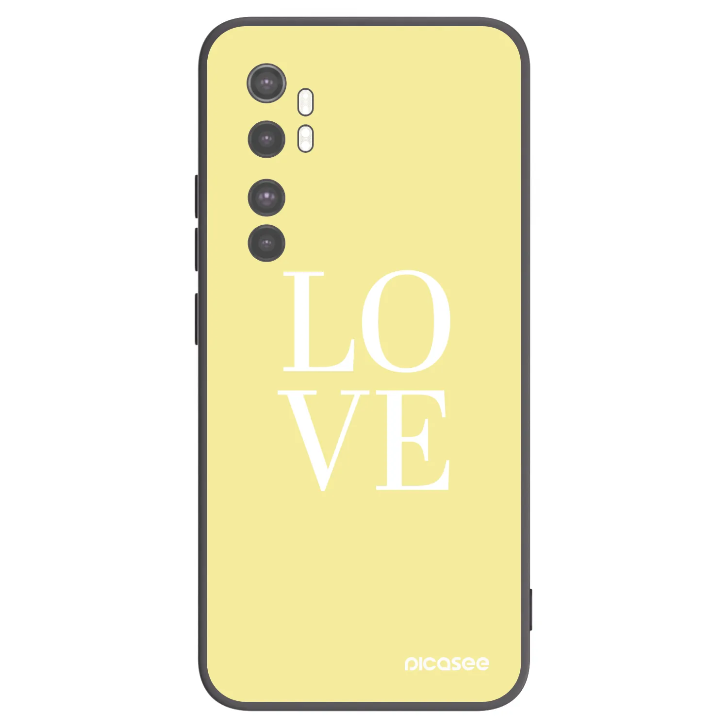 Picasee silikonski črni ovitek za Xiaomi Mi Note 10 Lite - Love