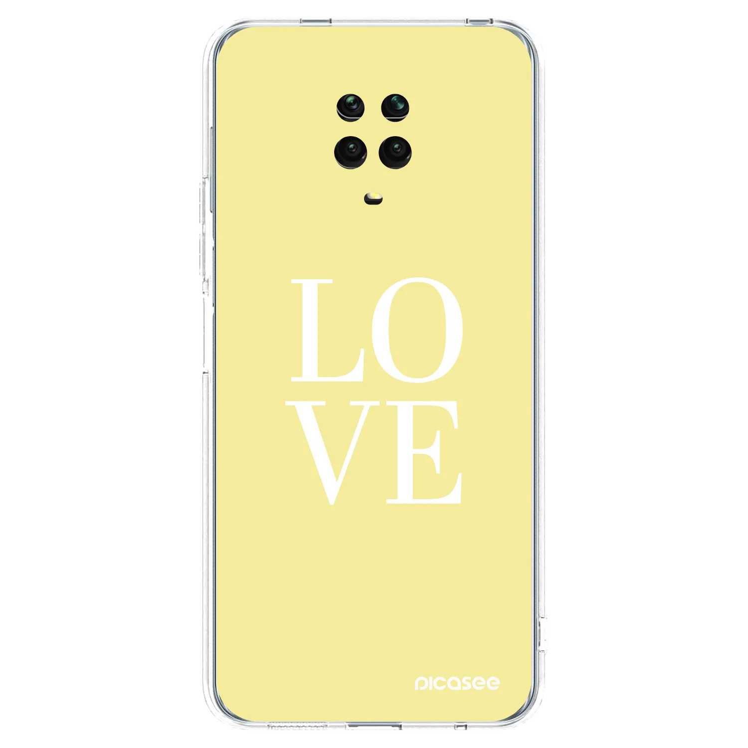Picasee silikonski prozorni ovitek za Xiaomi Redmi Note 9S - Love