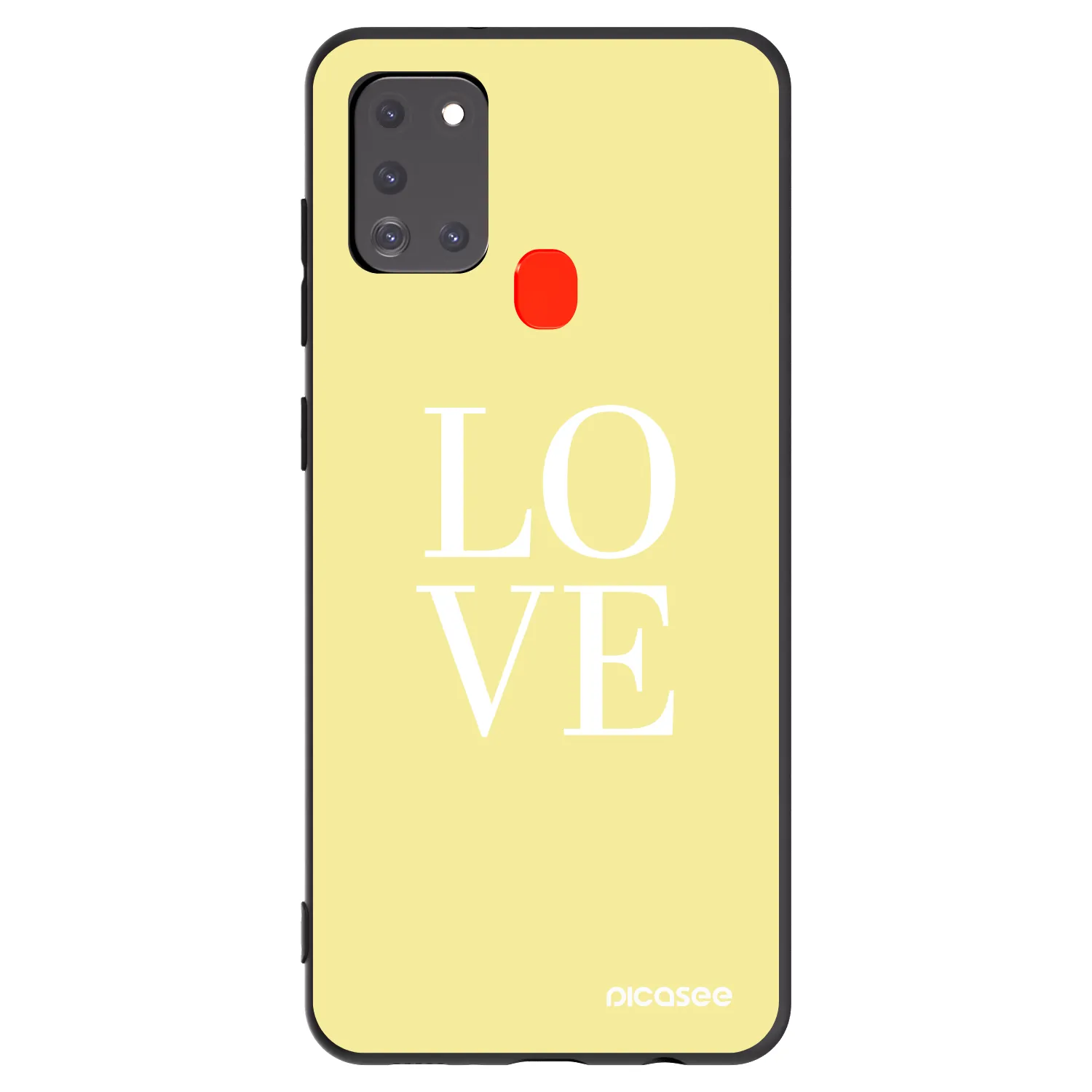 Picasee silikonski črni ovitek za Samsung Galaxy A21s - Love