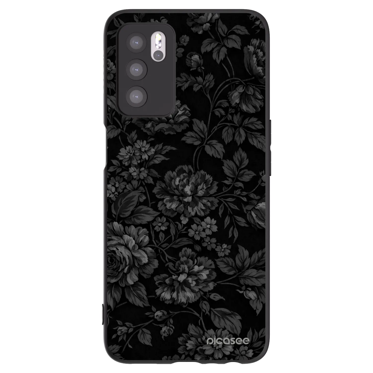 Picasee silikonski črni ovitek za OPPO A16s - Dark Romance