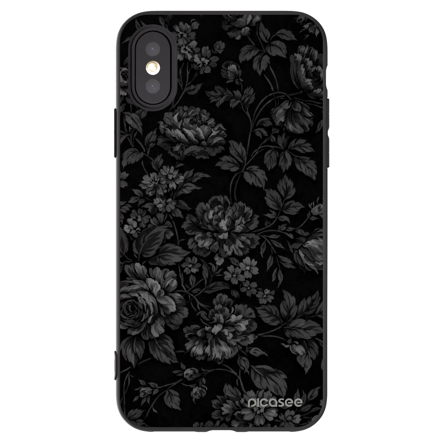 Picasee silikonski črni ovitek za Apple iPhone X/XS - Dark Romance