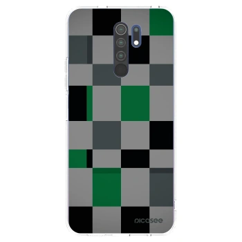 Picasee silikonski prozorni ovitek za Xiaomi Redmi 9 - Block Grid
