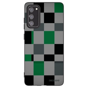 Picasee silikonski črni ovitek za Samsung Galaxy S20 FE - Block Grid