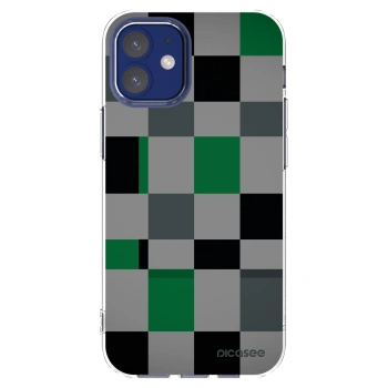 Picasee silikonski prozorni ovitek za Apple iPhone 12 mini - Block Grid