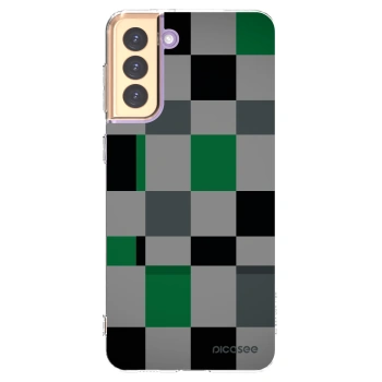 Picasee silikonski prozorni ovitek za Samsung Galaxy S21+ 5G G996F - Block Grid