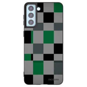 Picasee silikonski črni ovitek za Samsung Galaxy S21+ 5G G996F - Block Grid