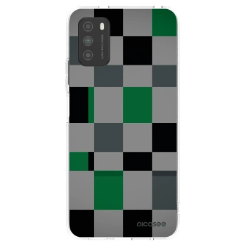 Picasee silikonski prozorni ovitek za Xiaomi Poco M3 - Block Grid