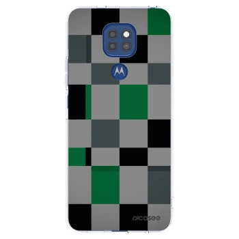 Picasee silikonski prozorni ovitek za Motorola Moto G9 Play - Block Grid