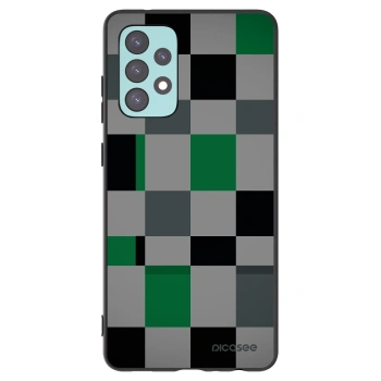 Picasee silikonski črni ovitek za Samsung Galaxy A72 A725F - Block Grid