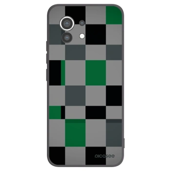 Picasee silikonski črni ovitek za Xiaomi Mi 11 - Block Grid