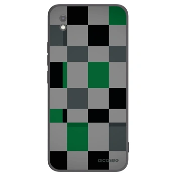 Picasee silikonski črni ovitek za Xiaomi Redmi 9AT - Block Grid