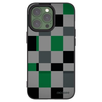 Picasee silikonski črni ovitek za Apple iPhone 13 Pro - Block Grid