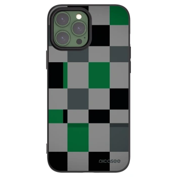 Picasee silikonski črni ovitek za Apple iPhone 13 Pro Max - Block Grid