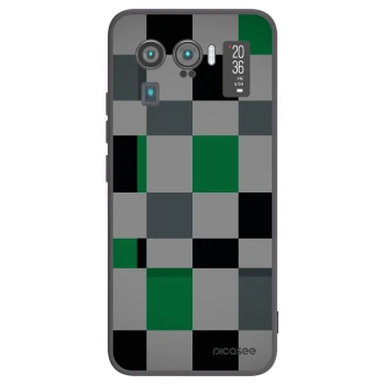 Picasee silikonski črni ovitek za Xiaomi Mi 11 Ultra - Block Grid