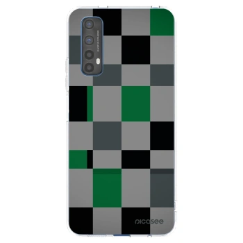 Picasee silikonski prozorni ovitek za Realme 7 - Block Grid
