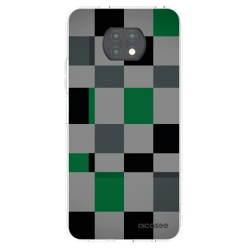 Picasee silikonski prozorni ovitek za Xiaomi Redmi Note 9T - Block Grid