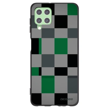 Picasee silikonski črni ovitek za Samsung Galaxy A22 A225F 4G - Block Grid