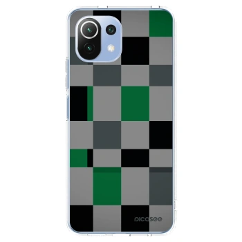 Picasee silikonski prozorni ovitek za Xiaomi 11 Lite 5G NE - Block Grid