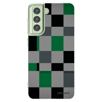 Picasee silikonski prozorni ovitek za Samsung Galaxy S21 FE 5G - Block Grid