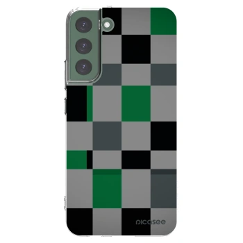 Picasee silikonski prozorni ovitek za Samsung Galaxy S22+ 5G - Block Grid