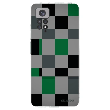 Picasee silikonski prozorni ovitek za Xiaomi Redmi Note 11 - Block Grid