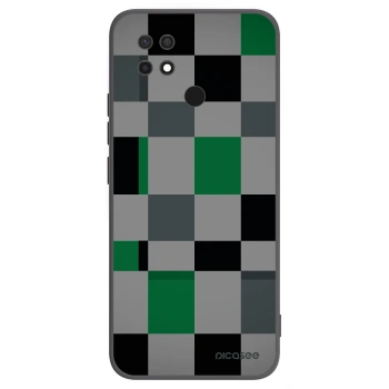 Picasee silikonski črni ovitek za Xiaomi Redmi 10C - Block Grid